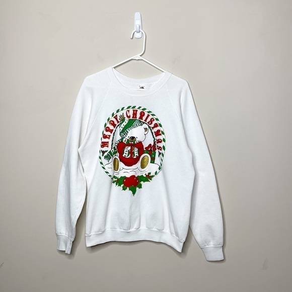 Vintage 90s Christmas Sweatshirt - Picture 1 of 8